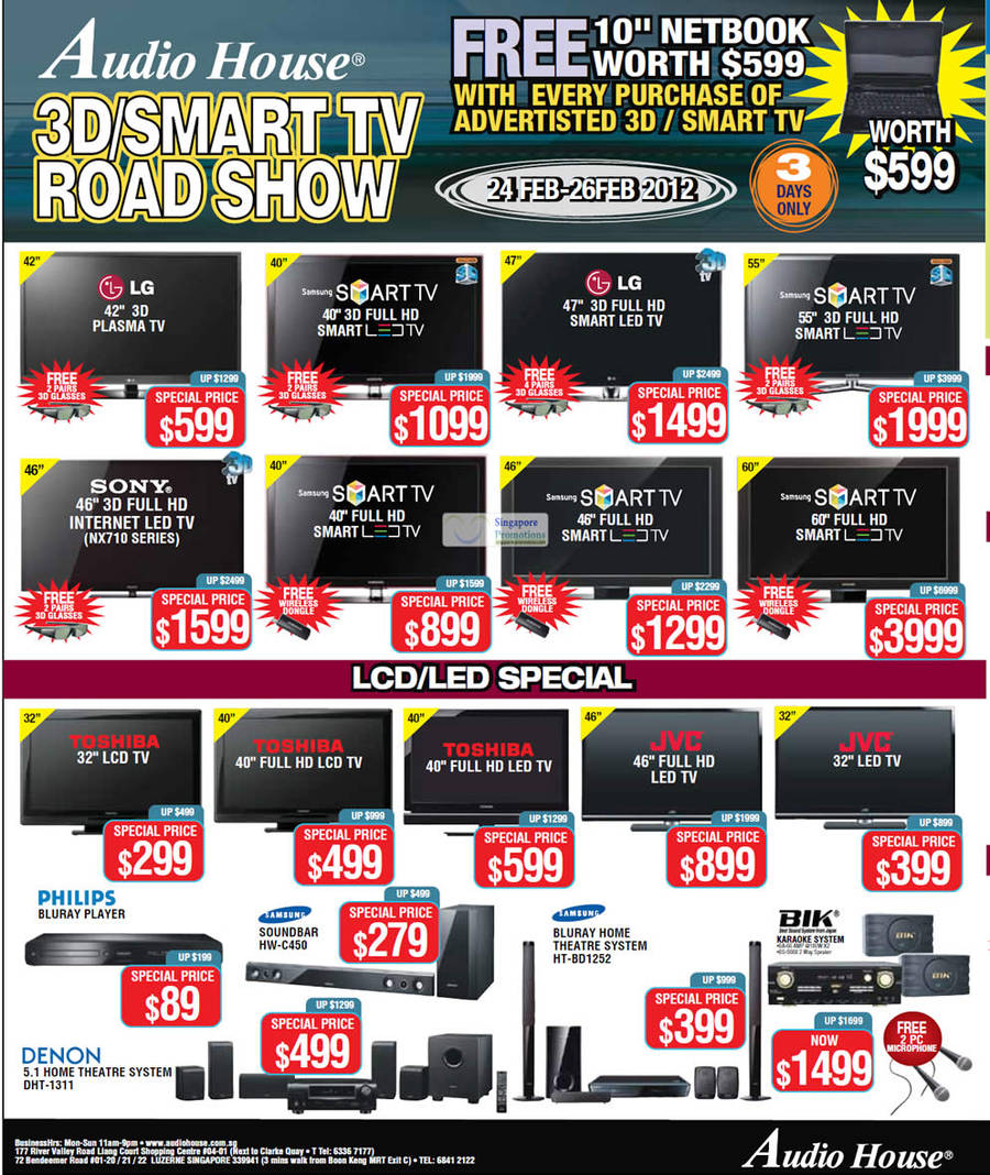 LED TVs, LCD TV, Plasma TVs, Home Theatre Systems