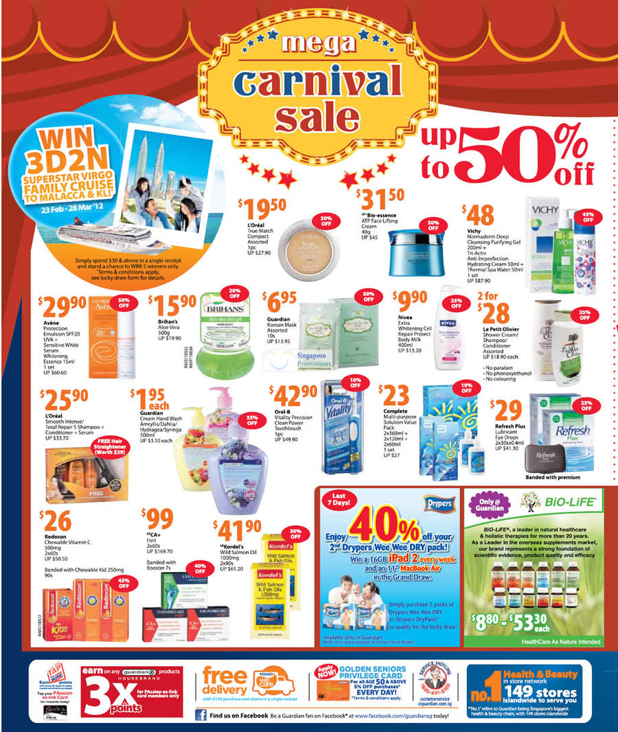 Mega Carnival Sale Up To 50 Percent Off Personal Care, Beauty, Health