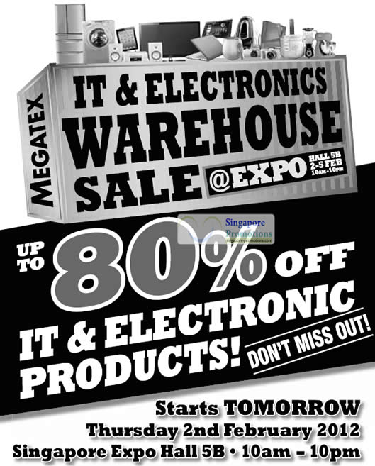 Featured image for Courts Megatex Warehouse Sale (Feb 2012) @ Singapore Expo 2 - 5 Feb 2012