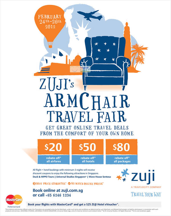 Featured image for (EXPIRED) Zuji Singapore Up To $80 Off Rebate 24 – 26 Feb 2012
