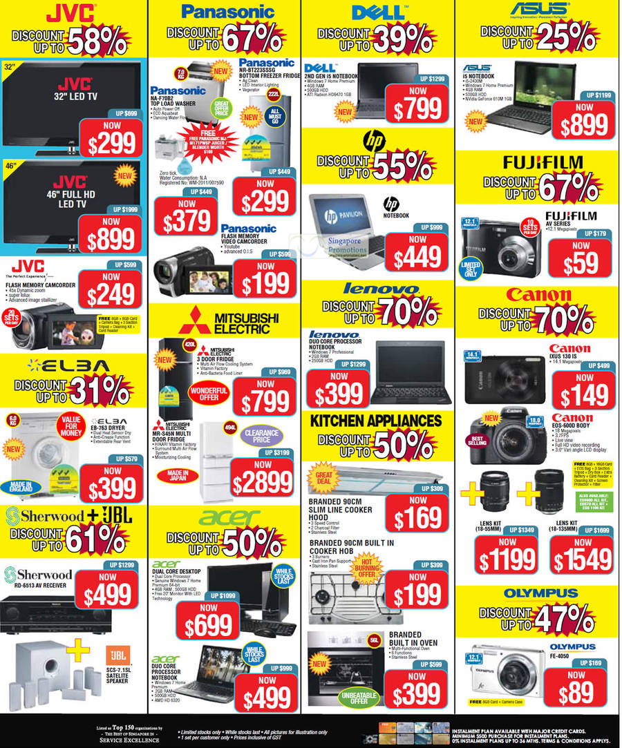 17 Mar TV, Notebooks, Video Camcorders, Appliances