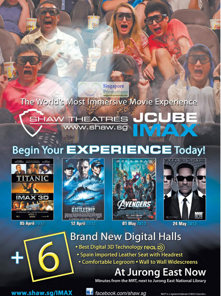 Shaw Theatres Jcube Imax Theatre Opening Promotions 29 Mar 2012