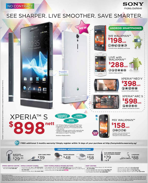 Featured image for 6range Sony Mobile Phones No Contract Offers 23 Mar 2012