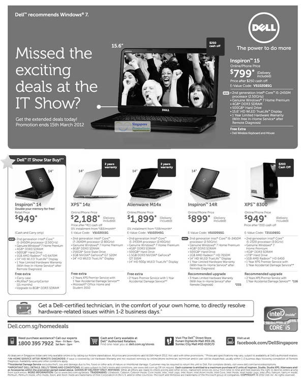 Featured image for (EXPIRED) Dell Post IT Show Notebooks & Desktop PCs Promotion 13 – 15 Mar 2012