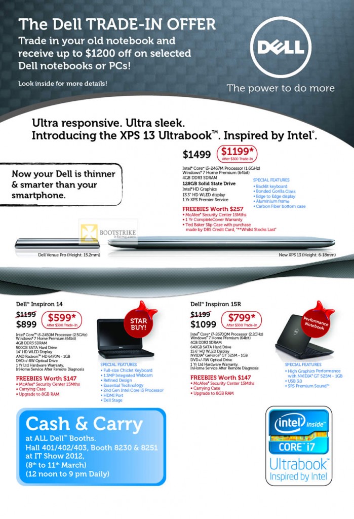 Dell Notebooks XPS 13 Ultrabook, Inspiron 14, Inspiron 15R