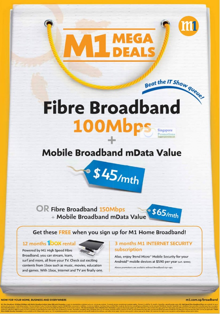 Fibre Broadband 100Mbps, mData Value Pre IT Show Promotion