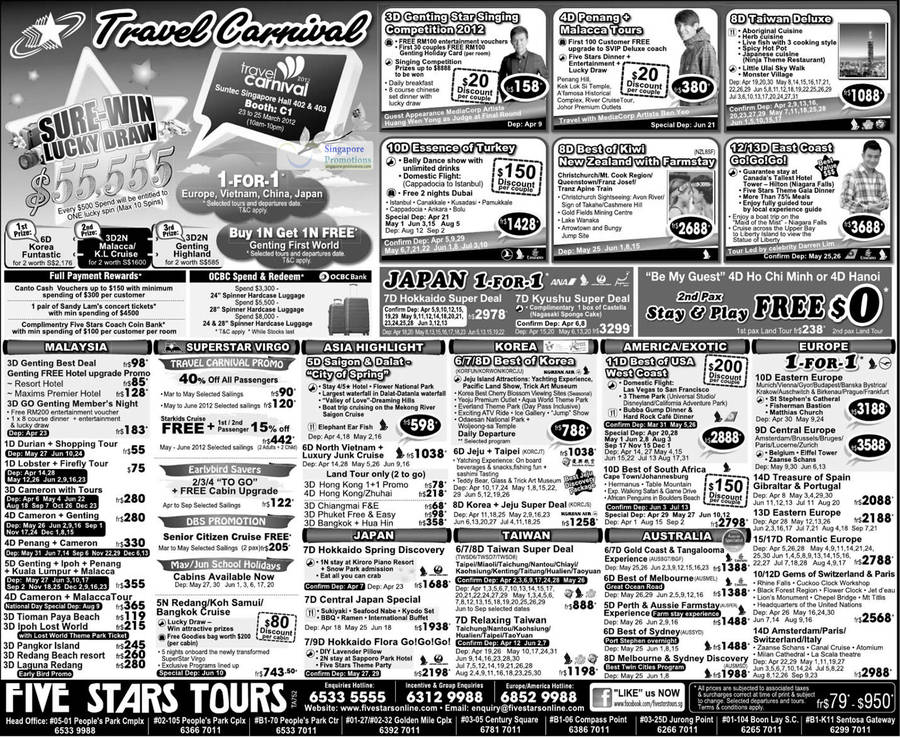 Five Stars Tours Offers