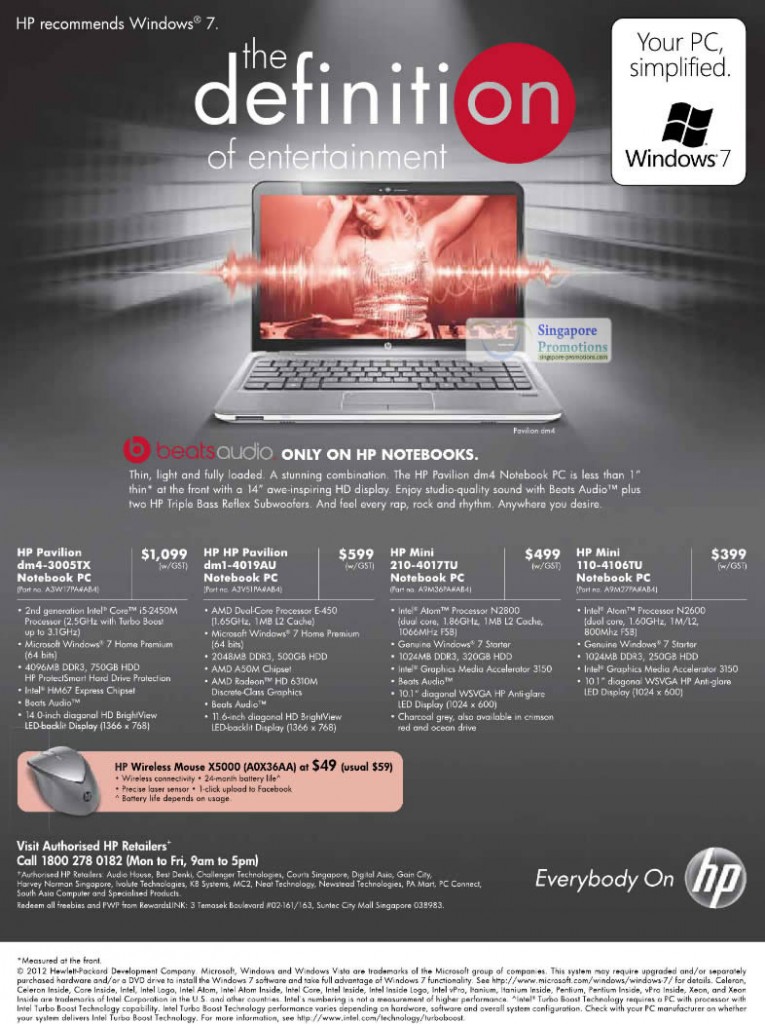 HP Notebooks 21 Mar 2012