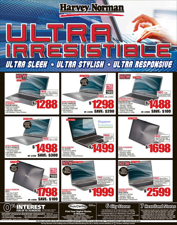 Featured image for (EXPIRED) Harvey Norman Notebooks Promotion Offers 1 – 7 Mar 2012