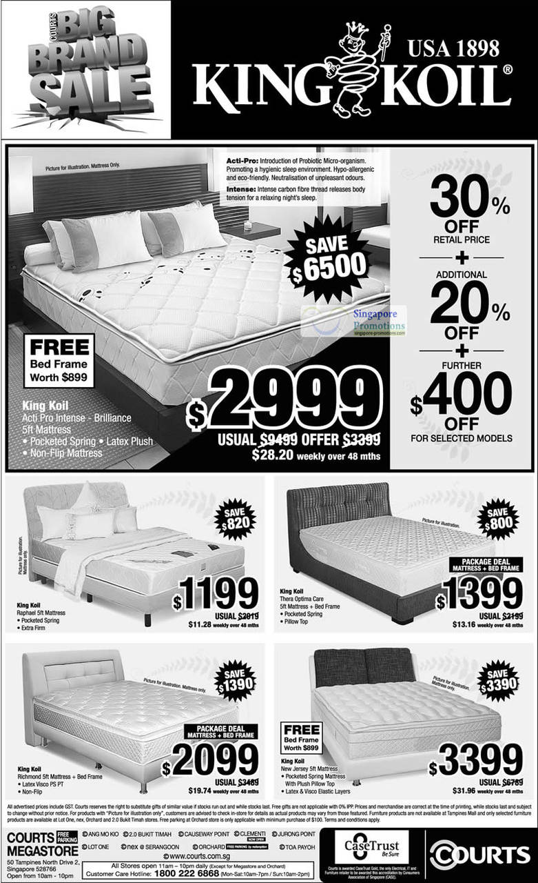 Mattresses, King Koil Acti Pro Intense, Thera Optima Care, Raphael, Richmond, New Jersey