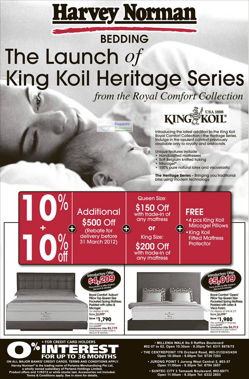 Mattresses, King Koil Royal Comfort Auburn, Opera