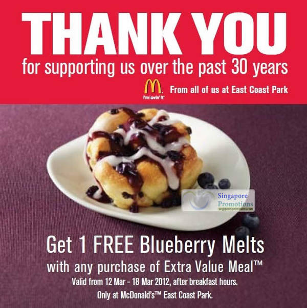 Featured image for (EXPIRED) McDonald’s Singapore East Coast Park Free Blueberry Melts Comput 12 – 18 Mar 2012
