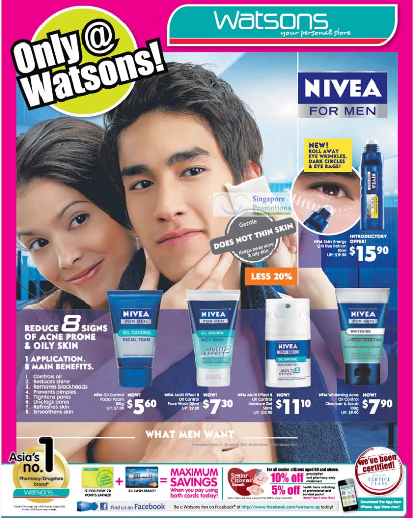 Nivea For Men Eye Roll-On, Oil Control Face Wash
