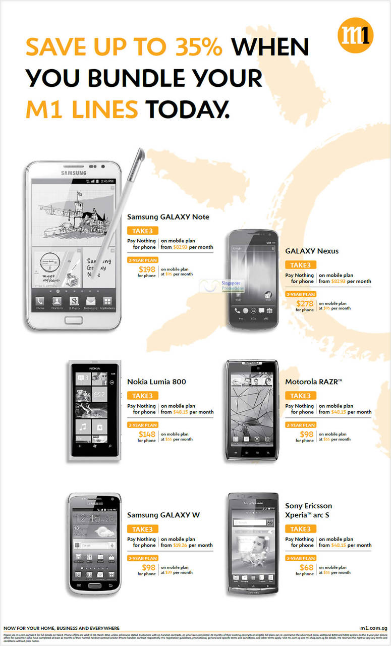 Samsung Galaxy Note, W, Nexus, Nokia Lumia 800, Motorola Razr, Sony Ericsson Xperia Arc S