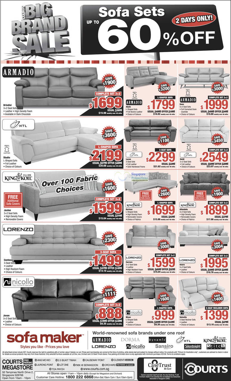 Sofa Sets, Armadio, HTL, King Koil, Lorenzo, Nicollo