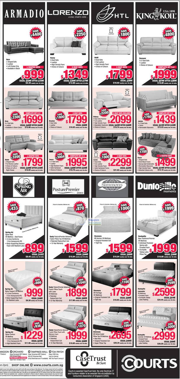 Sofa Sets, Nero, Kosey, Heidi, Rossano, Oran, Braxton, Tribeca, Jaxine, Grace, Lucas, Imara, Abalo, Mattresses, Spring Air, Sealy, Simmons, Dunlopillo