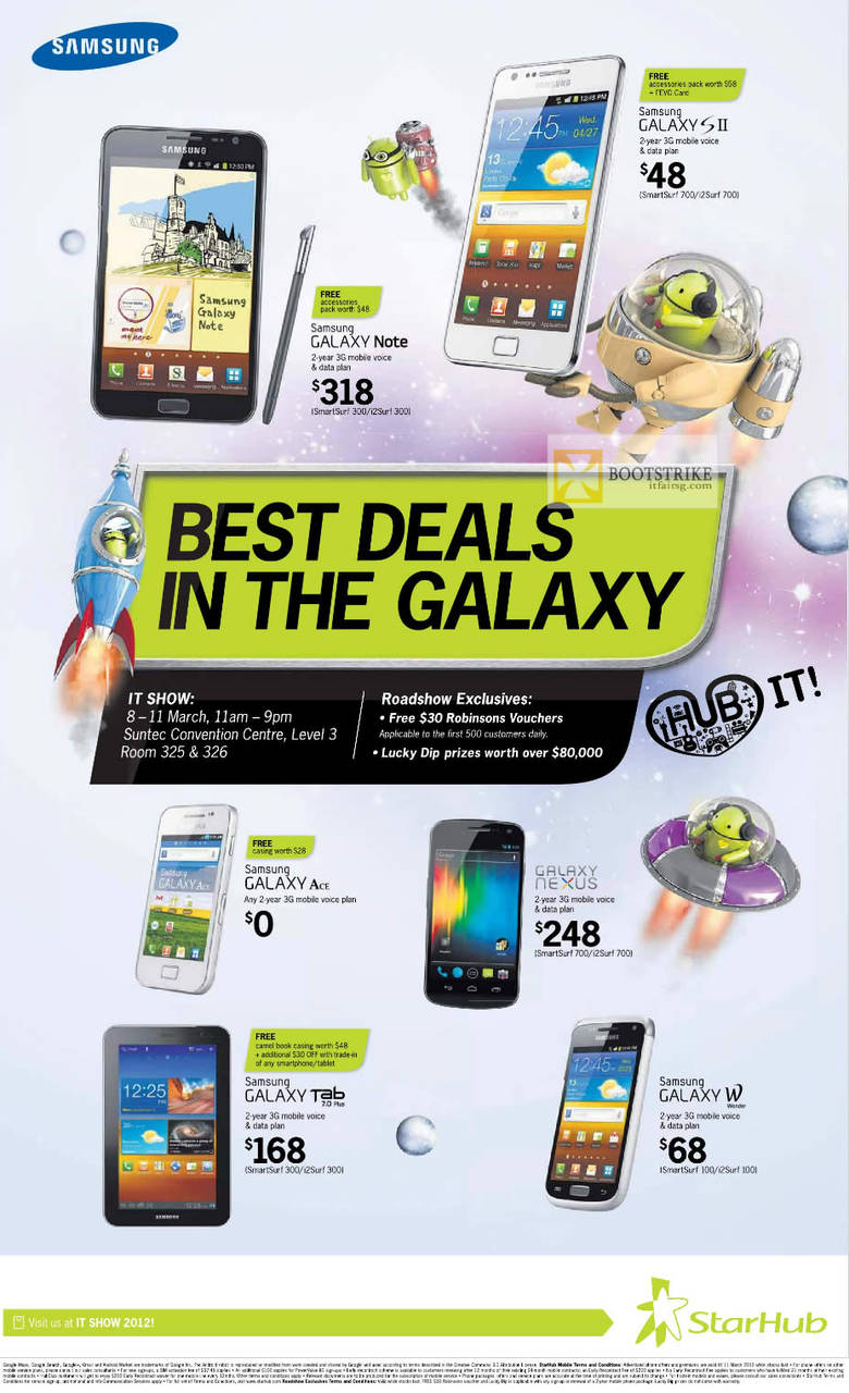 Starhub Samsung Galaxy Note, Galaxy S II, Galaxy Ace, Galaxy Nexus, Galaxy Tab 7.0 Plus, Galaxy W