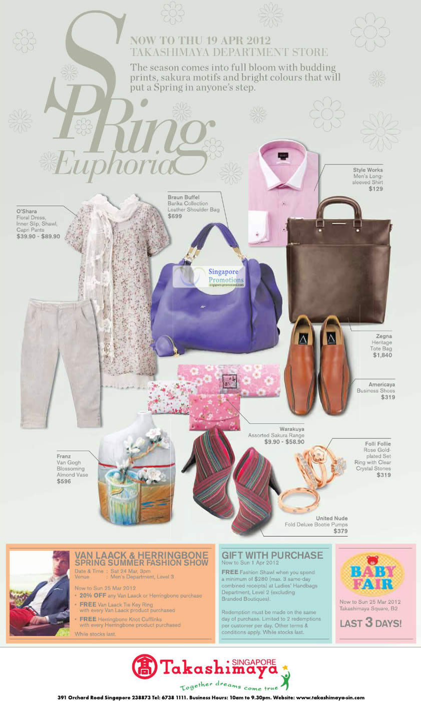 Takashimaya Spring Euphoria Fashion Promotion 23 Mar 19 Apr 2012