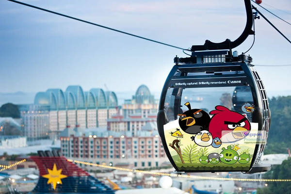 Featured image for Singapore Cable Car Gets Angry Birds Theme 26 Apr 2012