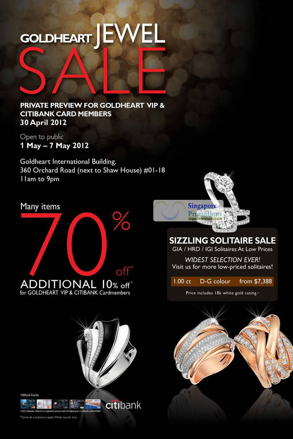 Featured image for (EXPIRED) Goldheart Jewelry 70% Off Sale 1 – 7 May 2012
