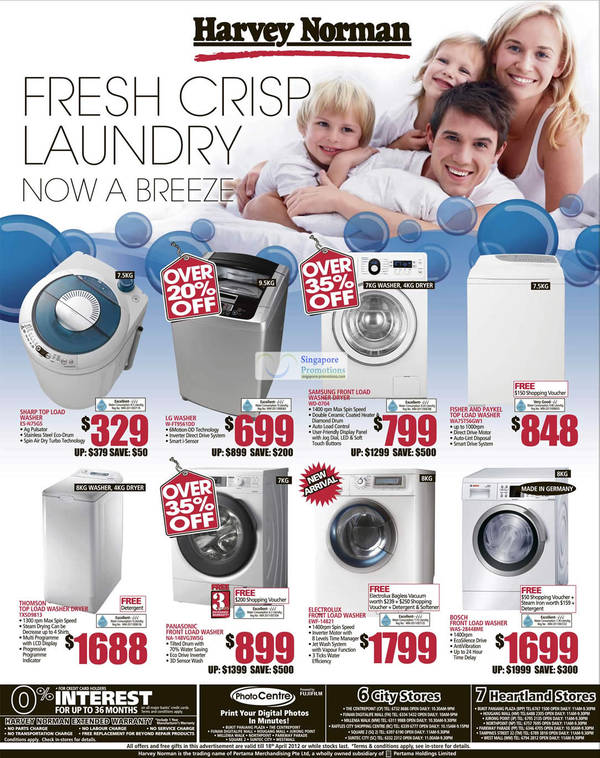Featured image for (EXPIRED) Harvey Norman Washer Appliances Offers 12 – 18 Apr 2012