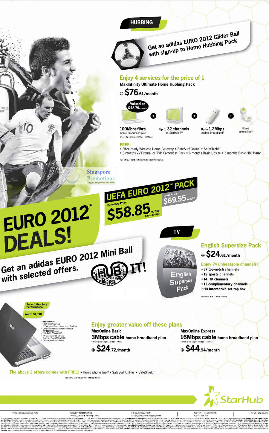 Hubbing, UEFA Euro 2012 Pack, MaxOnline Basic, MaxOnline Express