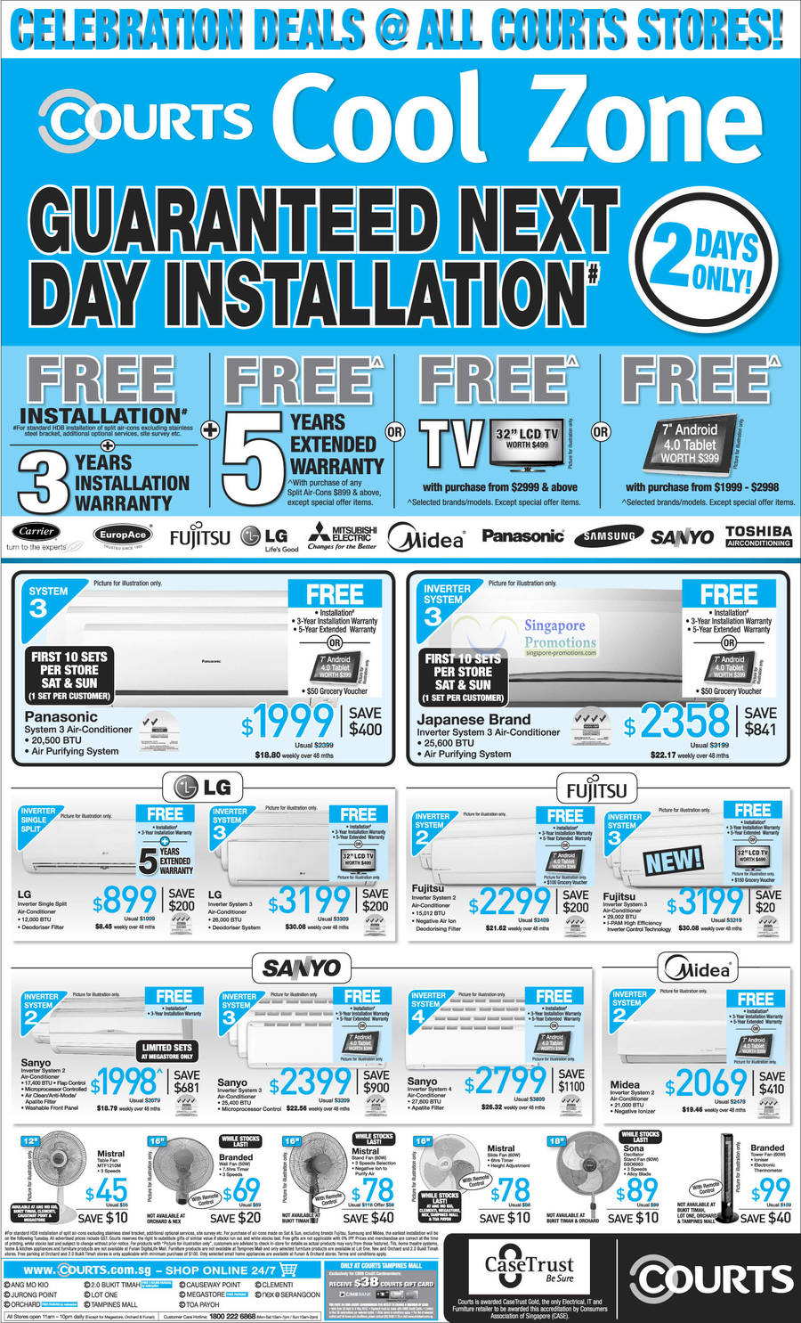 Inverter Air Conditioners, LG, Fujitsu, Panasonic, Sanyo, Samsung, Toshiba