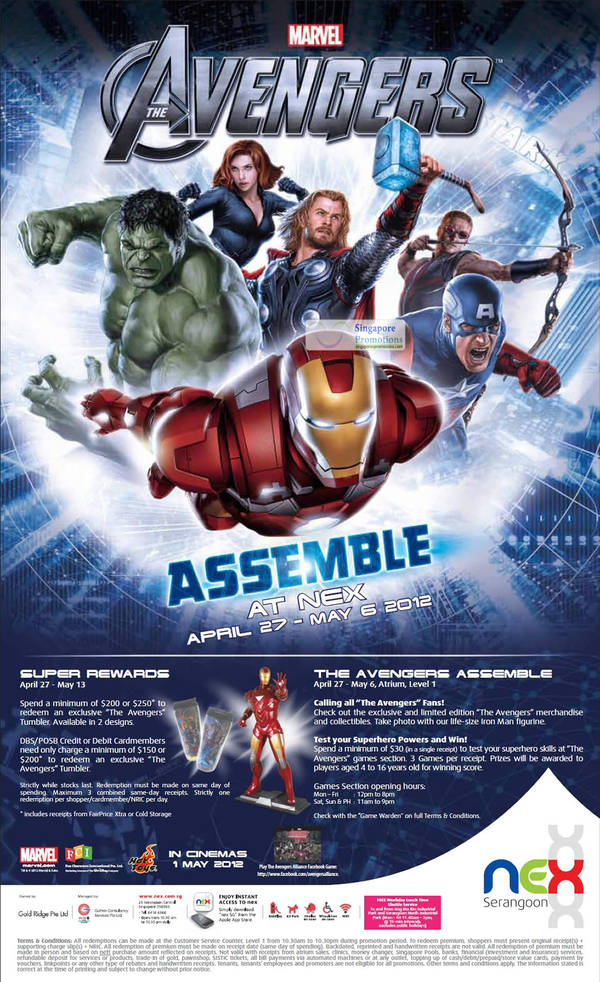 Featured image for (EXPIRED) Nex The Avengers Promotions & Activites 27 Apr – 13 May 2012