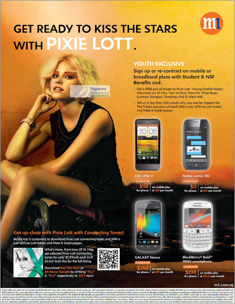 Youth Exclusive HTC One V, Nokia Lumia 710, Galaxy Nexus, Blackberry Bold 9900