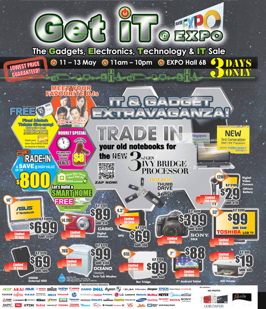 11 May Event Details, Limited Deals, Asus Notebook, Washer, LCD TV, Digital Camera