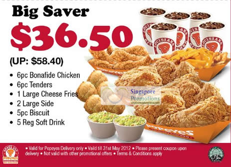 25 May Big Saver 6pc Bonafide Chicken, 6pc Tenders, 1 Large Cheese ...