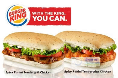 Featured image for Burger King 48% Off Spicy Panini Tendergrill / Tendercrisp Chicken Burger 31 May 2012