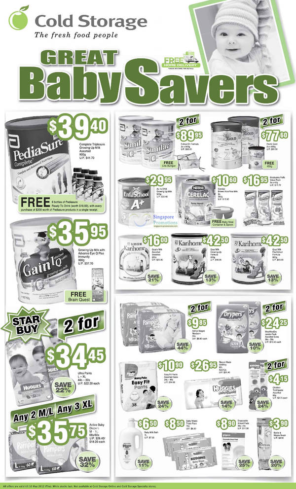 Featured image for (EXPIRED) Cold Storage Great Baby Savers Offers 4 – 10 May 2012