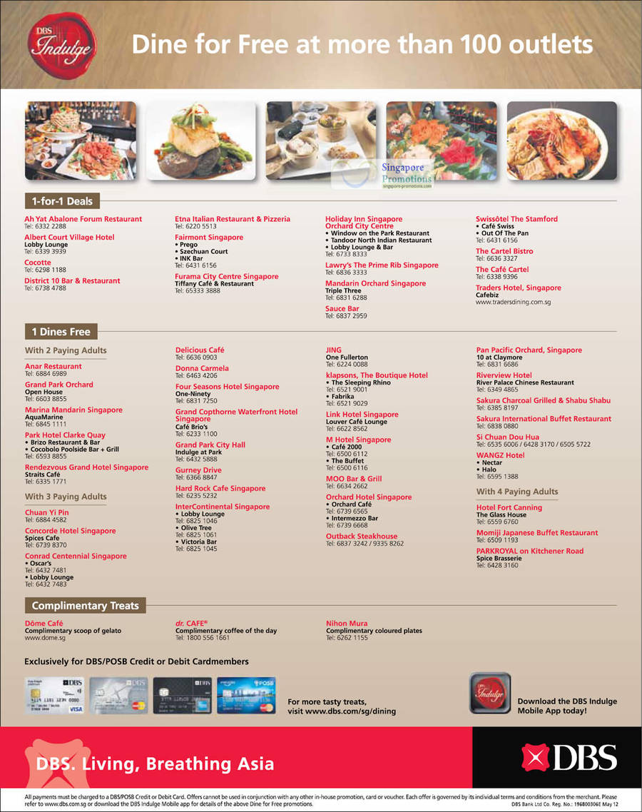 DBS POSB Credit Debit Dining Offers