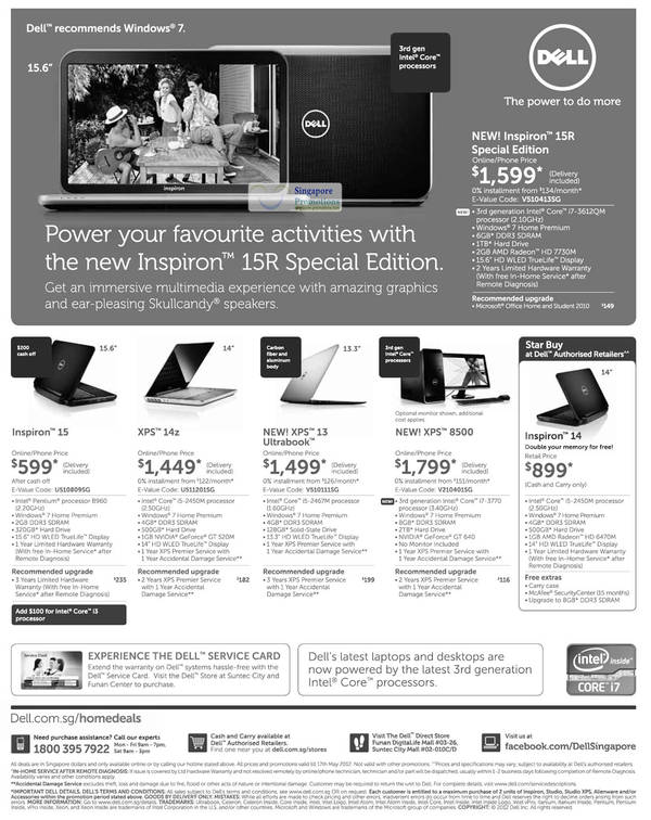 Featured image for (EXPIRED) Dell Singapore Notebooks & Desktop PC Promotions 8 – 17 May 2012