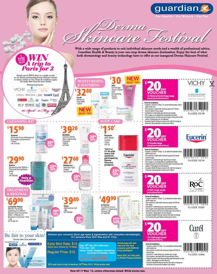 Derma Skincare Festival, BioNike, Satys Acne Gel, A-Derma Emollient Cream, Roche-Posay