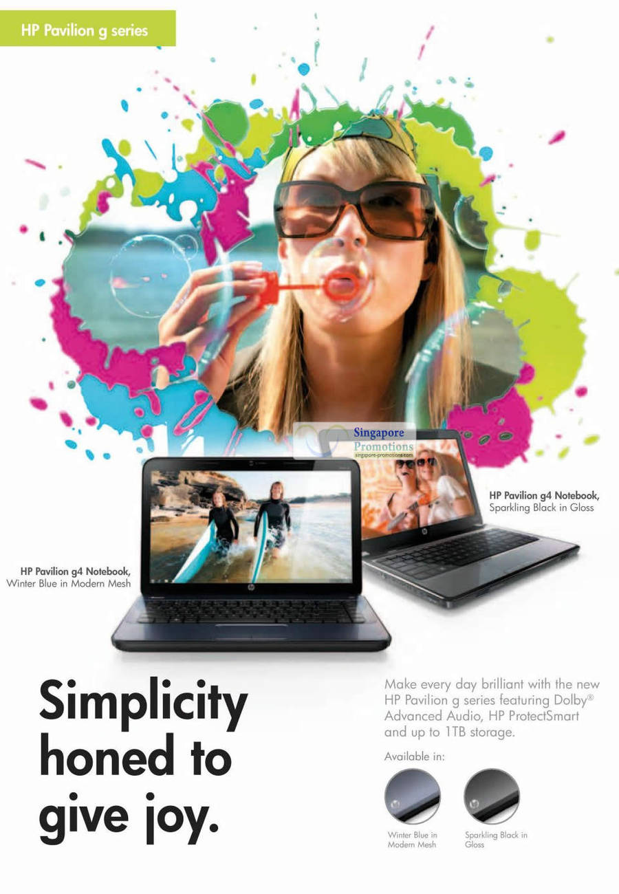 HP Pavilion G Series Notebook Features