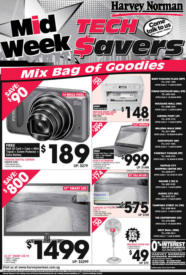 Featured image for Harvey Norman Mid Week Tech Saver Offers 31 May – 6 Jun 2012