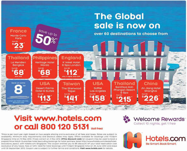Featured image for (EXPIRED) Hotels.Com Global 48 Hour Sale Up To 50% Off 9 – 10 May 2012