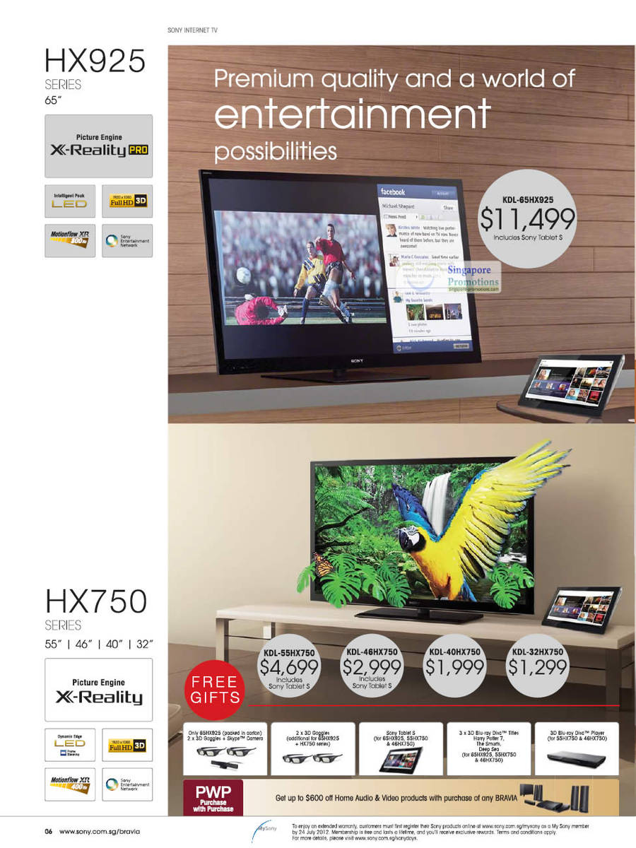 Internet TV, HX925, HX750