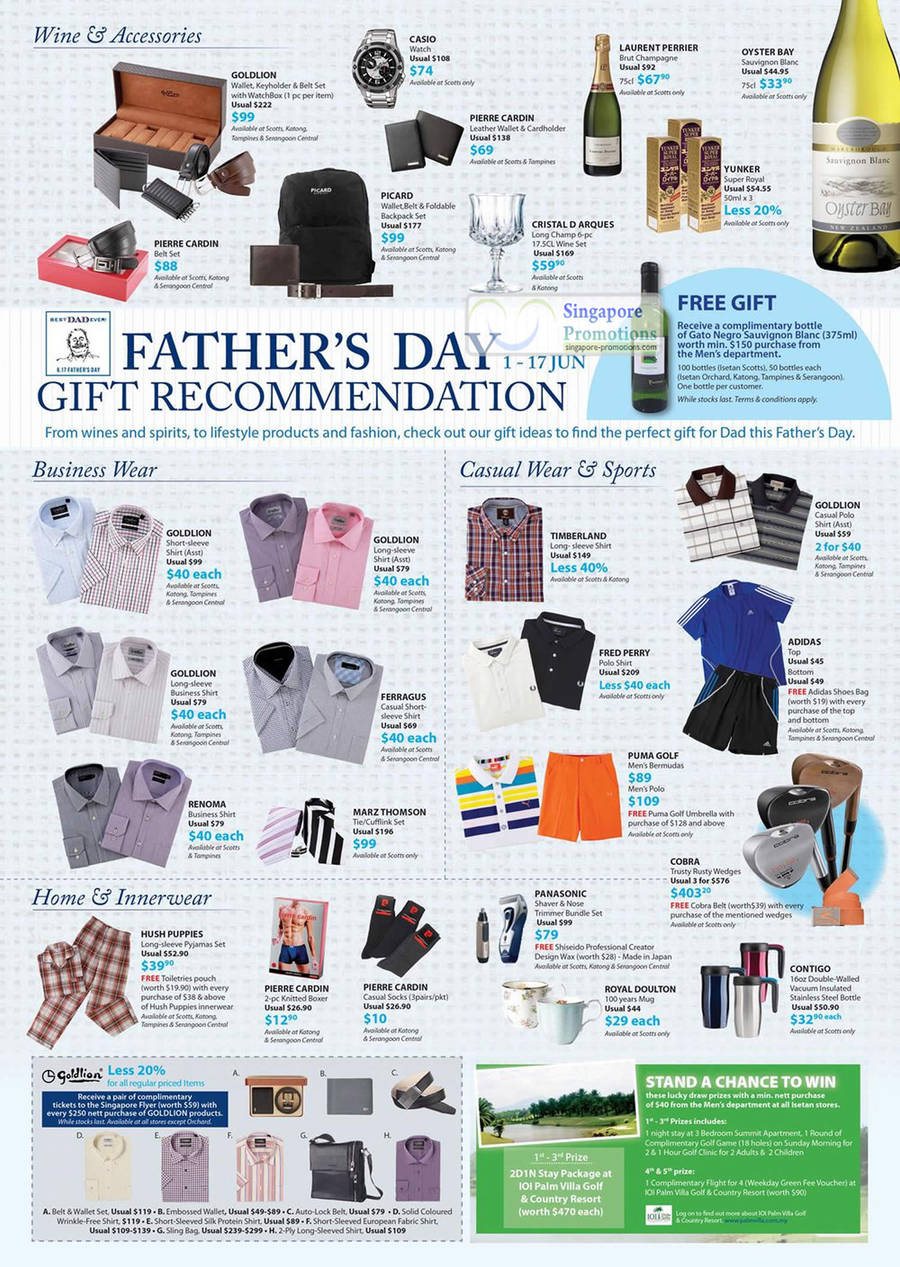 Isetan Fathers Day Recommendation 24 May 2012