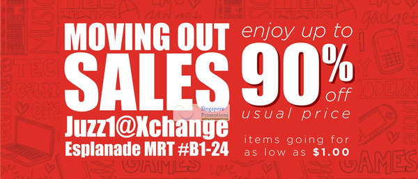 Featured image for Juzz1 Moving Out Sale Up To 90% Off @ Esplanade Xchange 12 May 2012