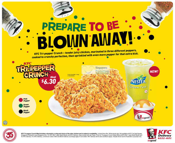 Featured image for KFC Singapore New Tri-Pepper Crunch Chicken 1 Jun 2012