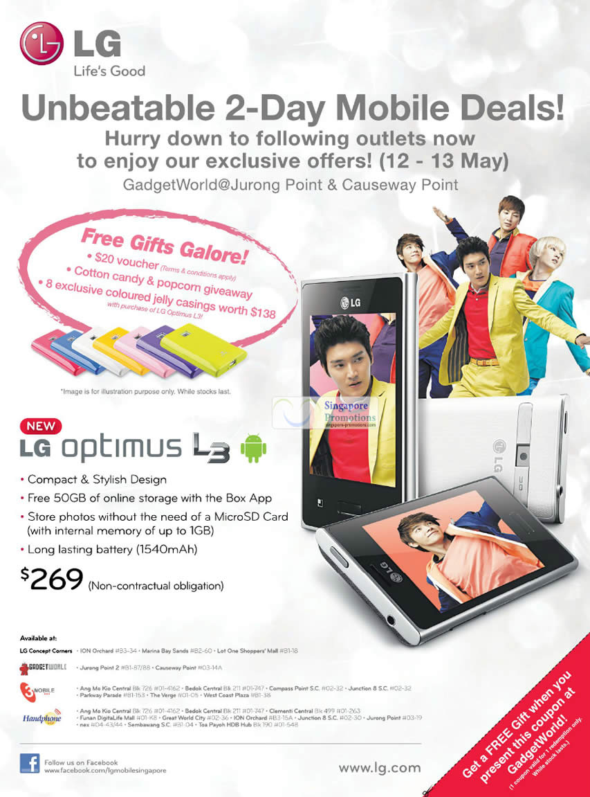 Featured image for Samsung & LG Smartphones No Contract Price List 12 May 2012