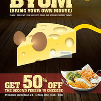Featured image for (EXPIRED) Manhattan Fish Market Singapore 50% Off Feeesh ‘N Cheeese 24 – 31 May 2012