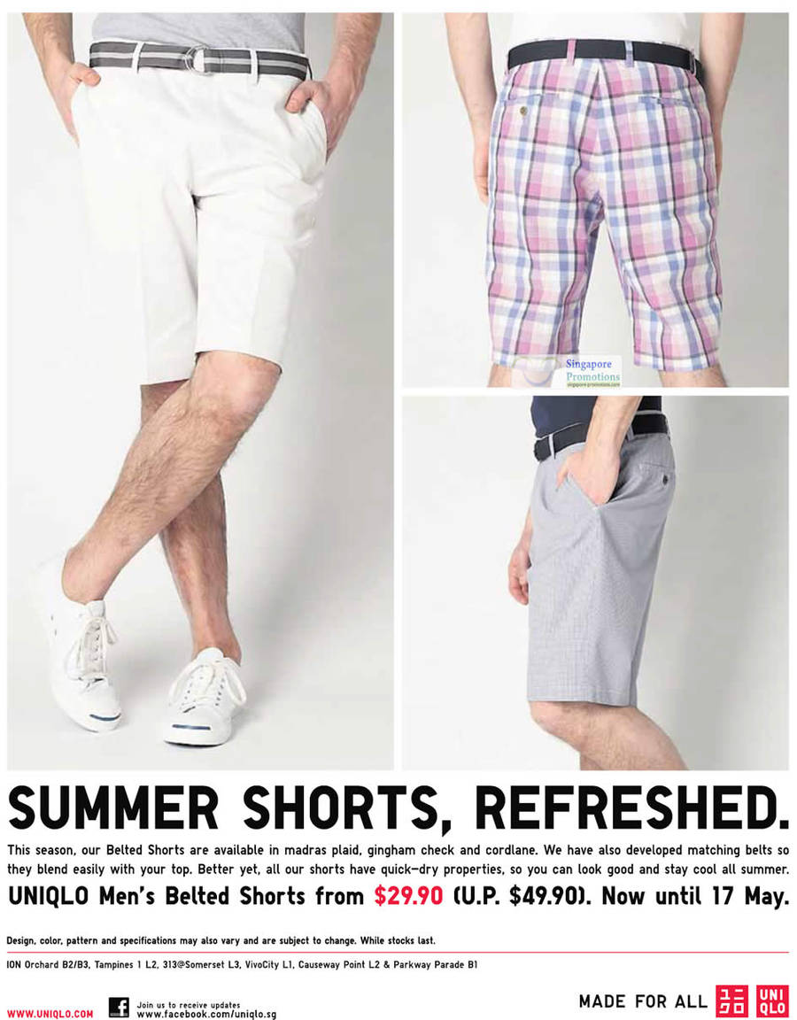 Mens Belted Shorts