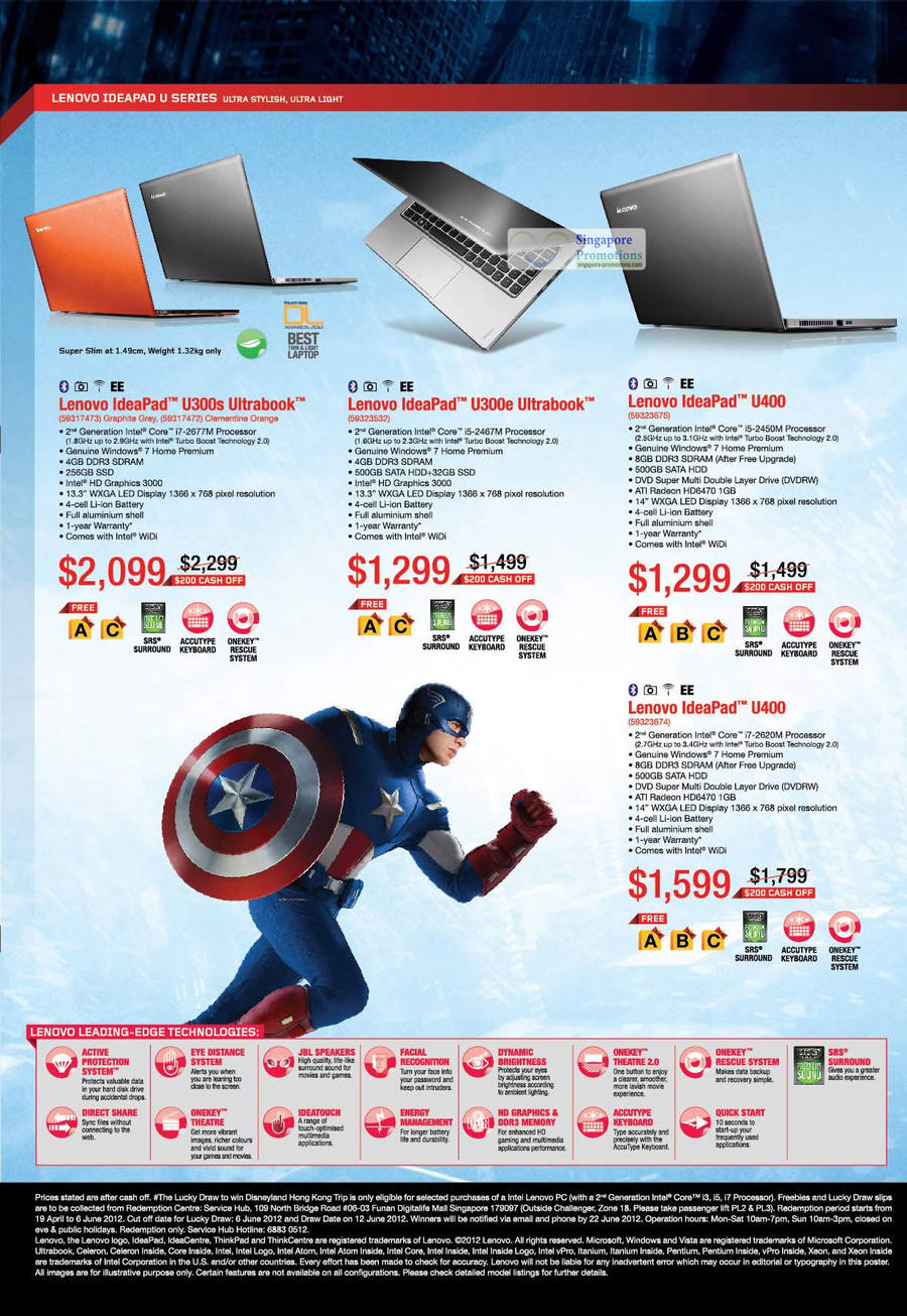 Notebooks, Lenovo Ideapad U300s, U300e, U400