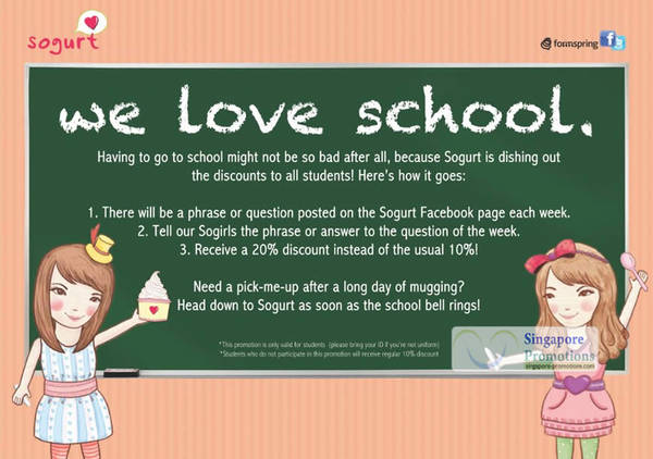 Featured image for (EXPIRED) Sogurt 20% Off Student Promotion 28 May – 3 Jun 2012