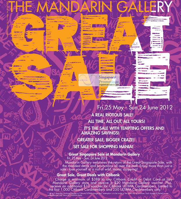 Featured image for Mandarin Gallery The Great Singapore Sale 25 May - 24 Jun 2012