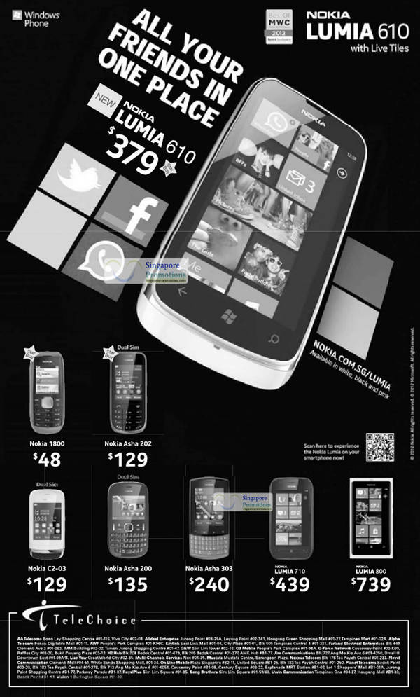 Featured image for Nokia Smartphones & Mobile Phones No Contract Price List 12 May 2012